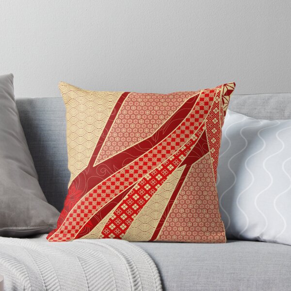Item preview, Ribbon Mix Pattern Golden Red designed and sold by urrin DESIGN.