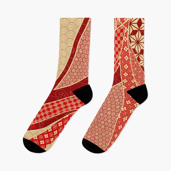 Item preview, Ribbon Mix Pattern Golden Red designed and sold by urrin DESIGN.