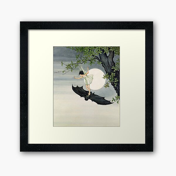 Item preview, Little Fairy Girl Riding a Bat #2 - Ida Rentoul Outhwaite designed and sold by forgottenbeauty.