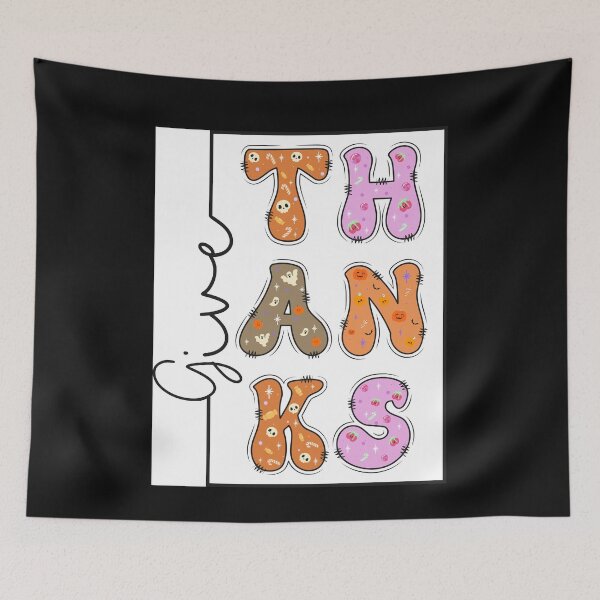Item preview, Give Thanks Halloween Candy Patchy Letters designed and sold by facegm.