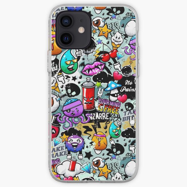 Pop Art Graffiti Funny Faces iPhone Soft Case