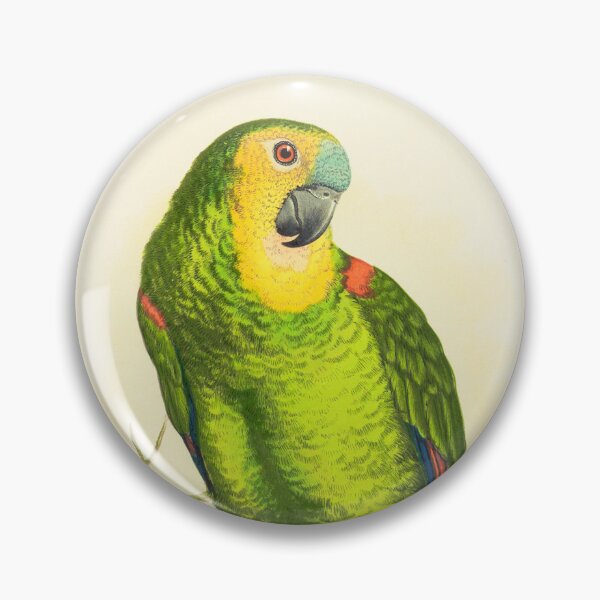 Item preview, Vintage Amazon Parrot Illustration in Tropical Greens designed and sold by trajeado14.