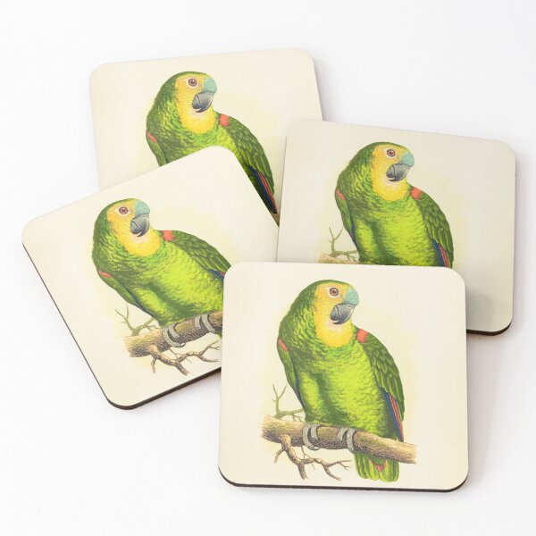 Item preview, Vintage Amazon Parrot Illustration in Tropical Greens designed and sold by trajeado14.
