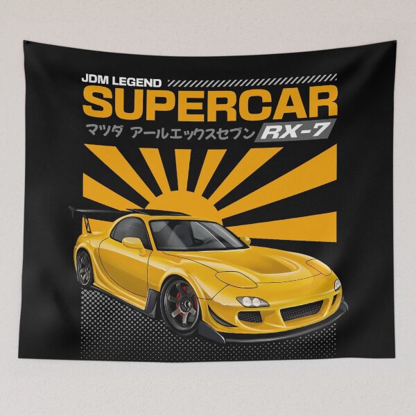 Item preview, Mazda RX-7 JDM Art Print | Hand-Drawn for Car Enthusiasts designed and sold by monsalve-autos.