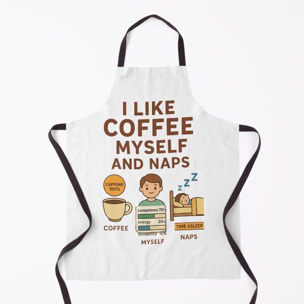 Item preview, I like Coffee, myself and Naps - Funny T-shirt designed and sold by FunnyTshirtGuy.
