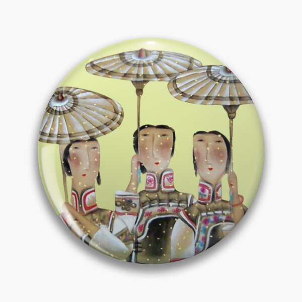 Item preview, Chinese art- three stylised women with parasols designed and sold by Andykinoz.
