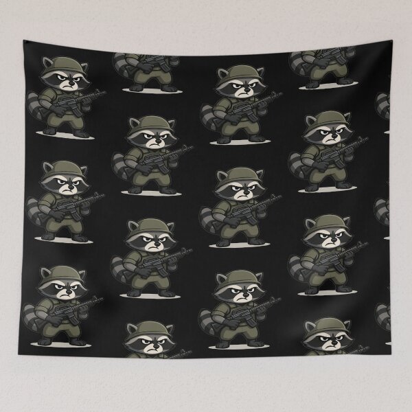 Item preview, Tactical raccoon designed and sold by YourFavBuddy.