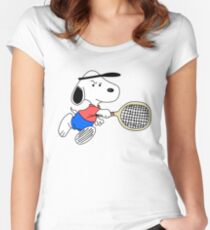 Arcade Classic - Snoopy Tennis Women's Fitted Scoop T-Shirt