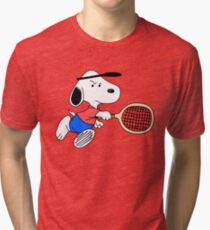 Arcade Classic - Snoopy Tennis Tri-blend T-Shirt