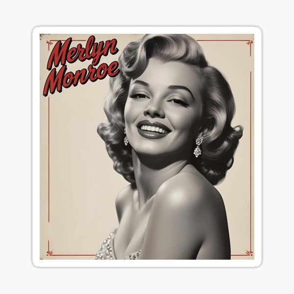 Item preview, Marilyn Monroe – Vintage Hollywood Icon in Black and White designed and sold by The Emerald Eye .