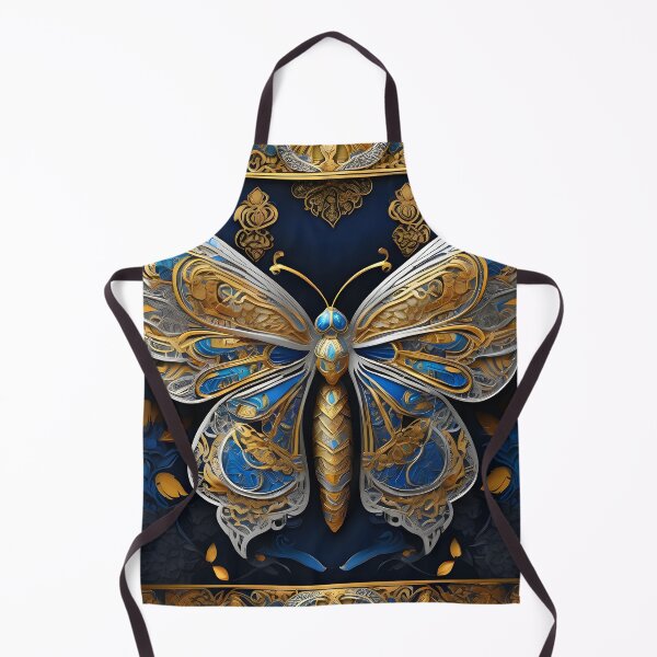 Item preview, Golden Blue Butterfly in Thai patternstyle designed and sold by idostudio.