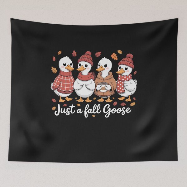 Item preview, Just a Fall Goose Cozy Autumn Ducks designed and sold by cawtoon.