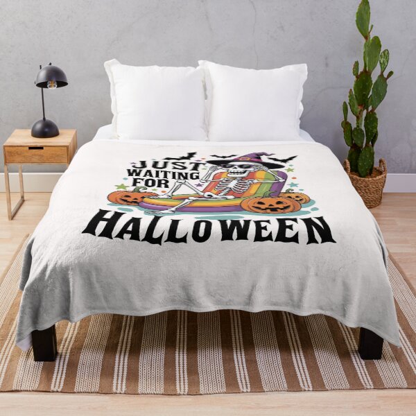 Item preview, Just Waiting for Halloween relaxed skeleton designed and sold by cawtoon.