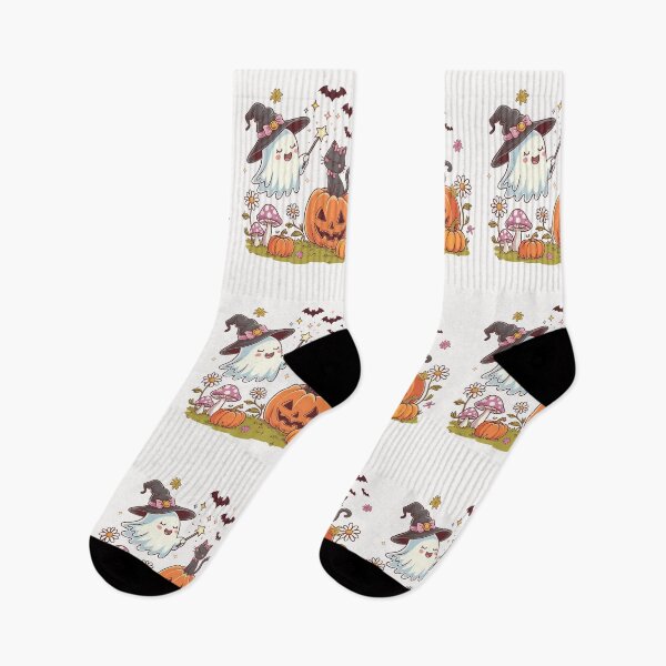 Item preview, Magic Ghost and Cute Cat Halloween Scene designed and sold by cawtoon.