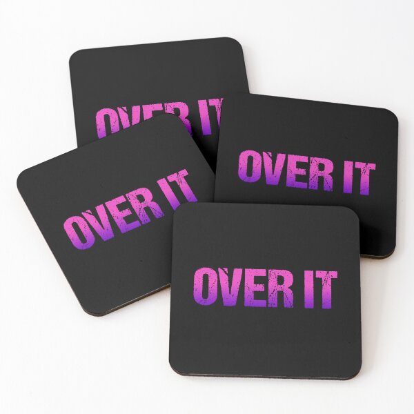 Item preview, Over It in Dark Pink Grunge Typography designed and sold by Memes N Lore .