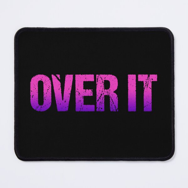 Item preview, Over It in Dark Pink Grunge Typography designed and sold by Memes N Lore .