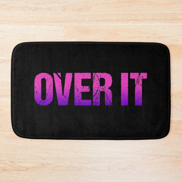Item preview, Over It in Dark Pink Grunge Typography designed and sold by Memes N Lore .