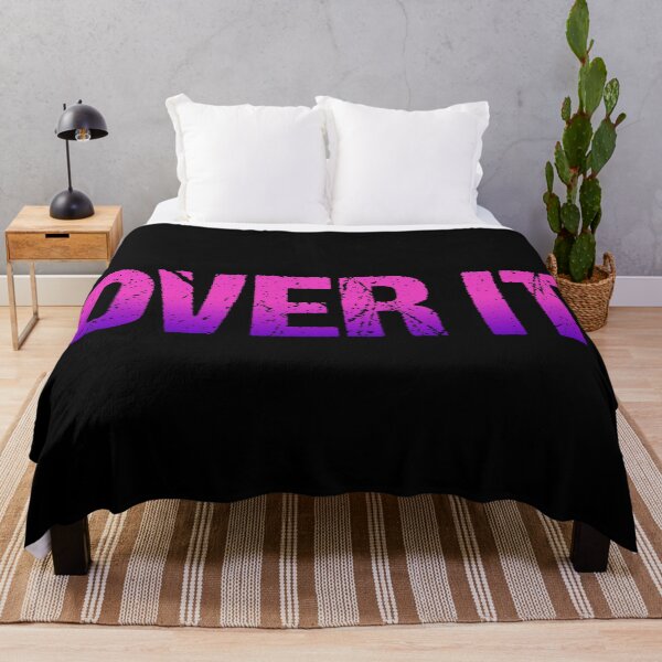 Item preview, Over It in Dark Pink Grunge Typography designed and sold by Memes N Lore .