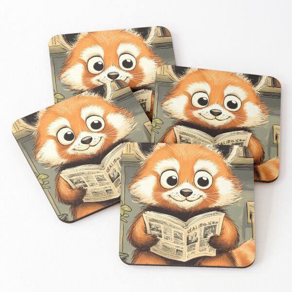 Item preview, Animal Toilet Adorable Red Panda Indulges Morning Library Newspaper Ritual Delight designed and sold by GABRIELMURPHY.