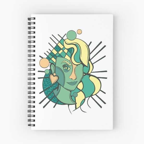 Item preview, abstract femme portrait inspired by kandinsky  designed and sold by crestfallenmermaid.
