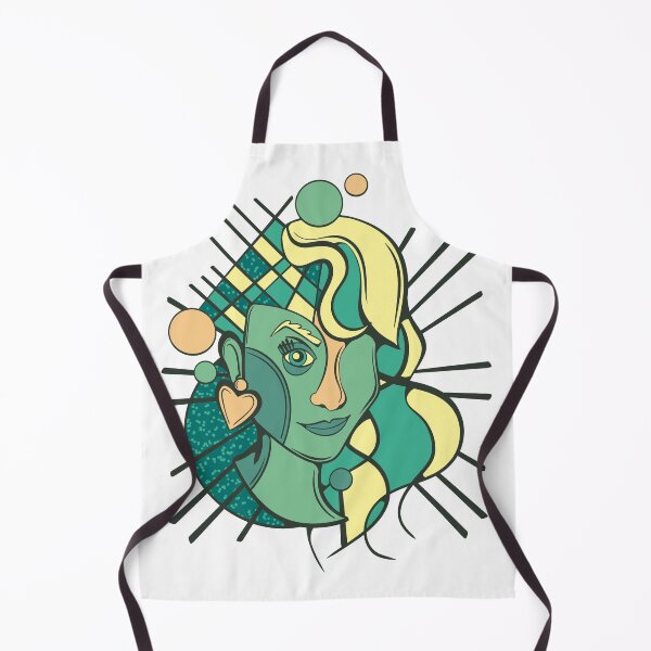Item preview, abstract femme portrait inspired by kandinsky designed and sold by crestfallenmermaid.
