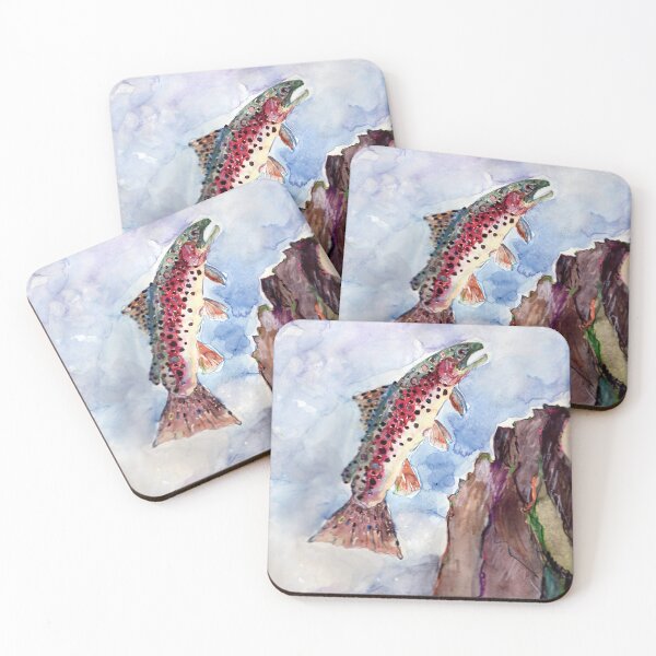 Item preview, Leaping rainbow trout designed and sold by junehog.