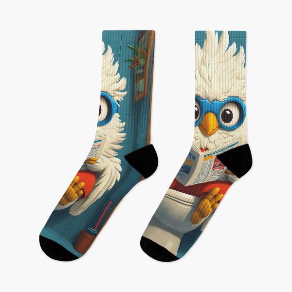 Item preview, Animal Toilet Playful Cockatoo Wears Goggles Reading Colorful Morning News designed and sold by Williamhallano.