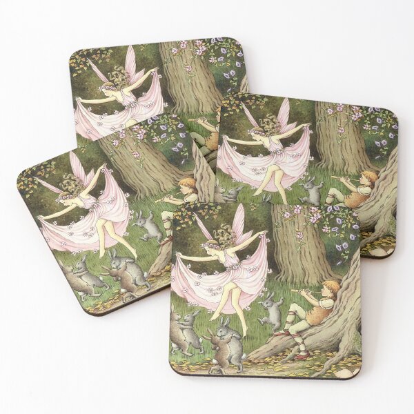 Item preview, Rabbits and a Fairy Dance to the Piper - Ida Rentoul Outhwaite designed and sold by forgottenbeauty.