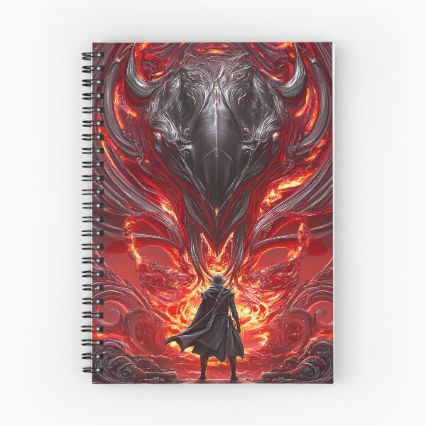 Item preview, Giant Animal Dark Metallic Demon Awakens Before Brave Hero in Flaming Abyss designed and sold by mildaclairmo.