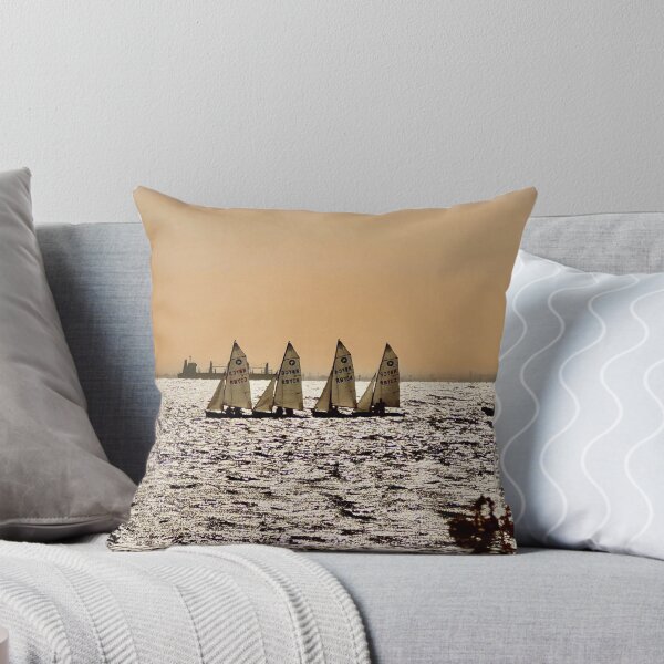 Item preview, Brighton Beach, Melbourne -Sailing at Sunset – Yacht Silhouettes Photography designed and sold by Ink and Echo Print Designs.