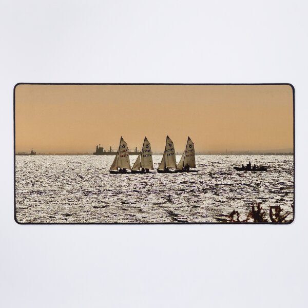 Item preview, Brighton Beach, Melbourne -Sailing at Sunset – Yacht Silhouettes Photography designed and sold by Ink and Echo Print Designs.