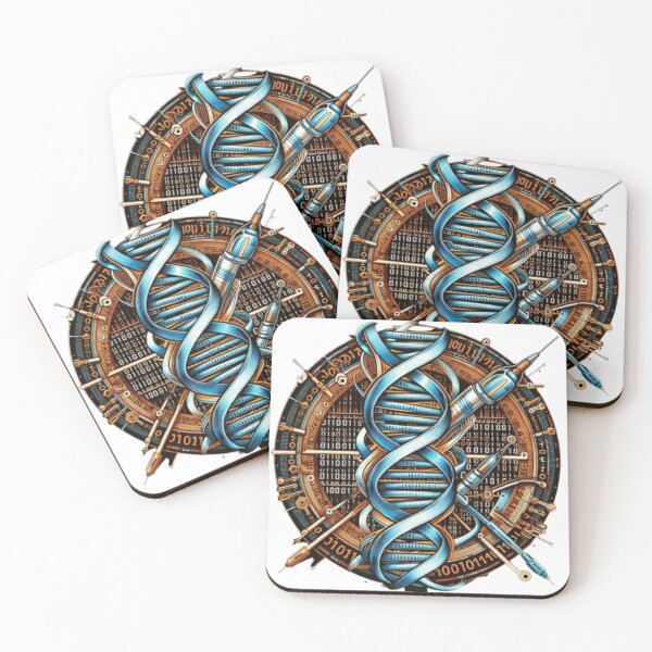 Item preview, Futuristic DNA Circuit – Cyber Genetic Engineering Art designed and sold by Mamokhy.