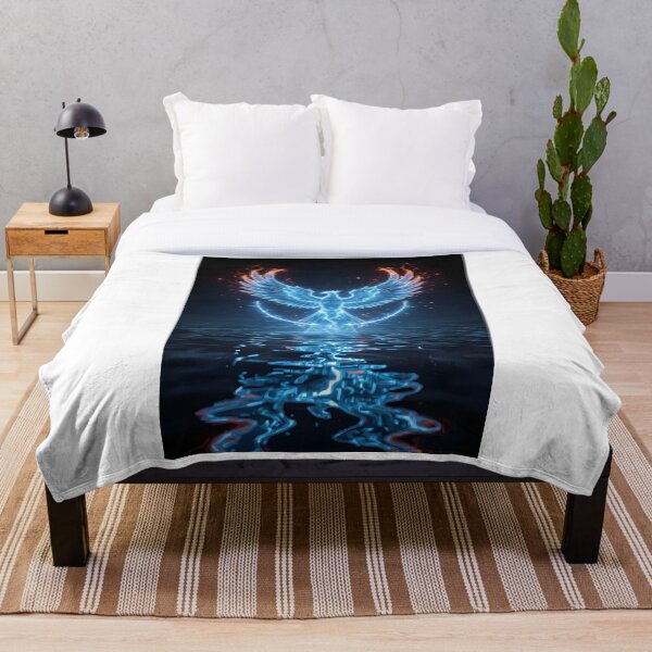 Item preview, Aqua Blue Phoenix, Mythical Creature, Fantasy Animal designed and sold by The Dream Lab.