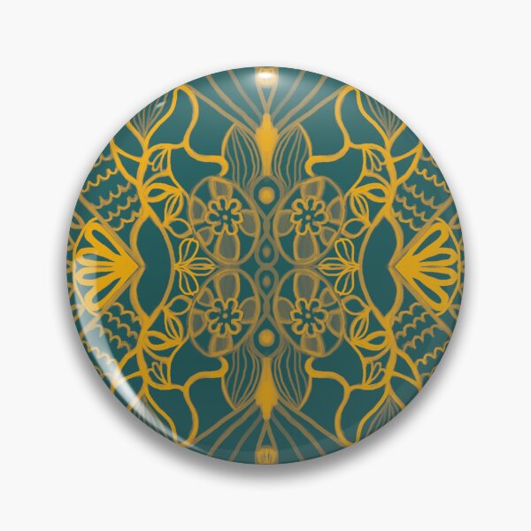 Item preview, “Viridian Opulence” - An Arte Nouveau inspired design in green and gold  designed and sold by MLinares111.