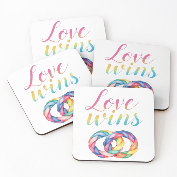 Item preview, Love Wins – Rainbow Pride Rings LGBTQ+ Equality Design designed and sold by Mamokhy.