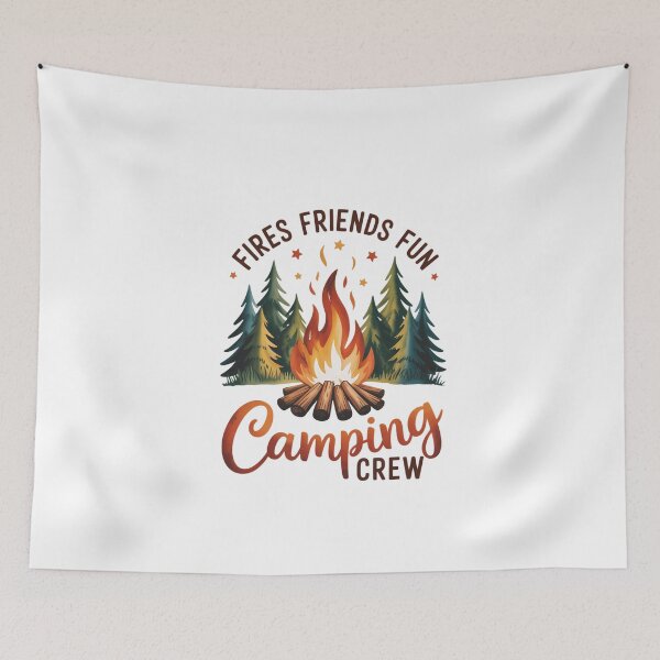 Item preview, Fires Friends Fun Camping Crew Summer Campfire Vacation designed and sold by DeadlockCrew.