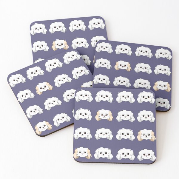 Item preview, Maltese Pattern Grey Background designed and sold by OliRoseArt.