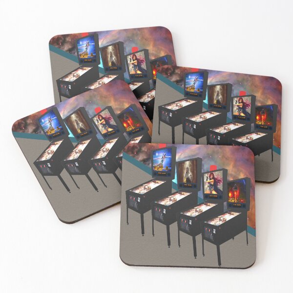 Item preview, Retro Arcade Machines with Orion Nebula Space Background designed and sold by SandyMDesigns.