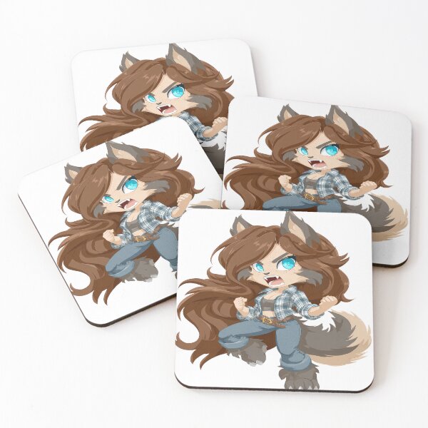 Item preview, Cute Chibi Werewolf Girl Illustration designed and sold by ArgentoArt.
