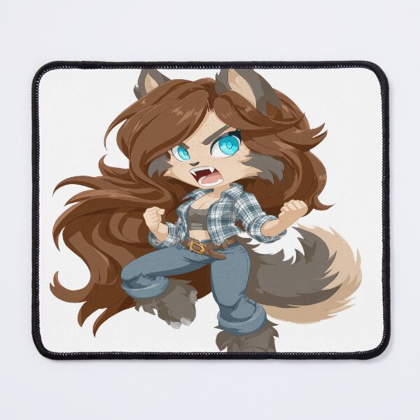 Item preview, Cute Chibi Werewolf Girl Illustration designed and sold by ArgentoArt.