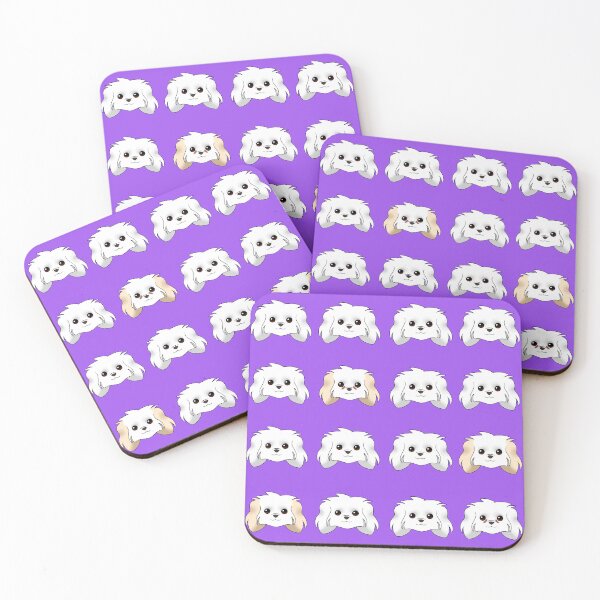 Item preview, Maltese Pattern Purple Background designed and sold by OliRoseArt.