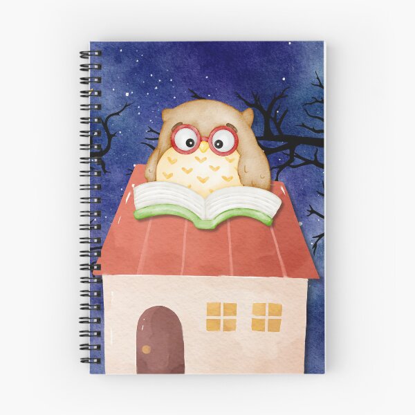Item preview, Cute Owl reading on a roof designed and sold by Fantacaroo Designs.