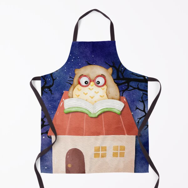 Item preview, Cute Owl reading on a roof designed and sold by Fantacaroo Designs.