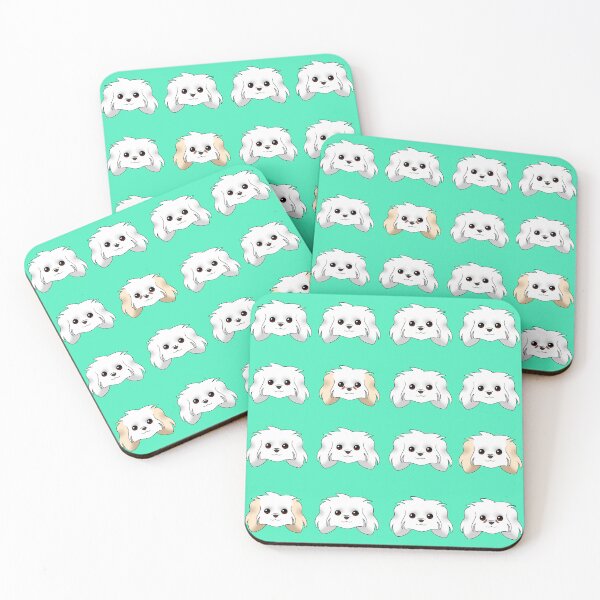 Item preview, Maltese Pattern Teal Background designed and sold by OliRoseArt.