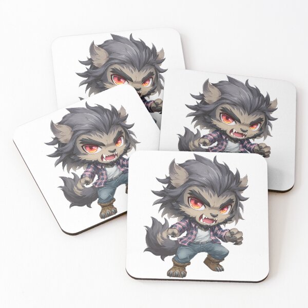 Item preview, Cute Chibi Werewolf Boy Illustration designed and sold by ArgentoArt.