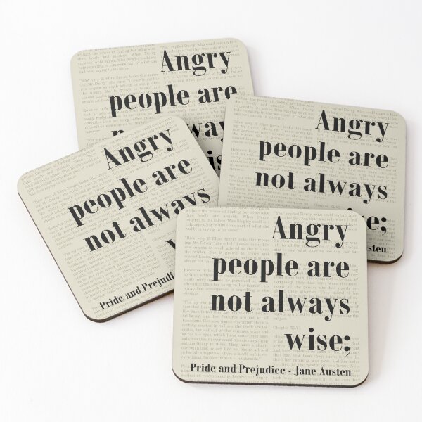 Item preview, Angry People Pride and Prejudice Jane Austen Quote designed and sold by kakarikihill.