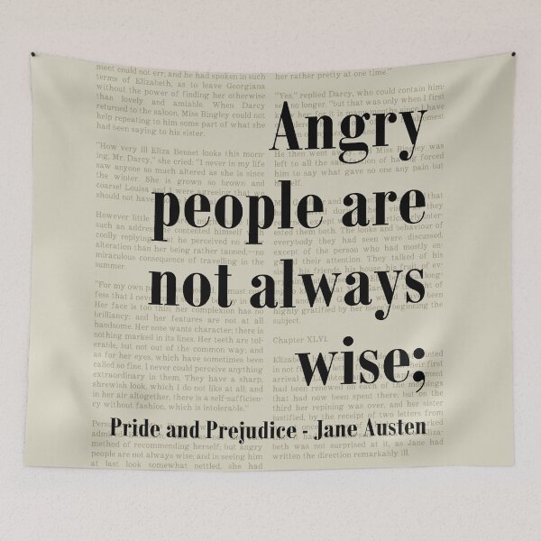 Item preview, Angry People Pride and Prejudice Jane Austen Quote designed and sold by kakarikihill.