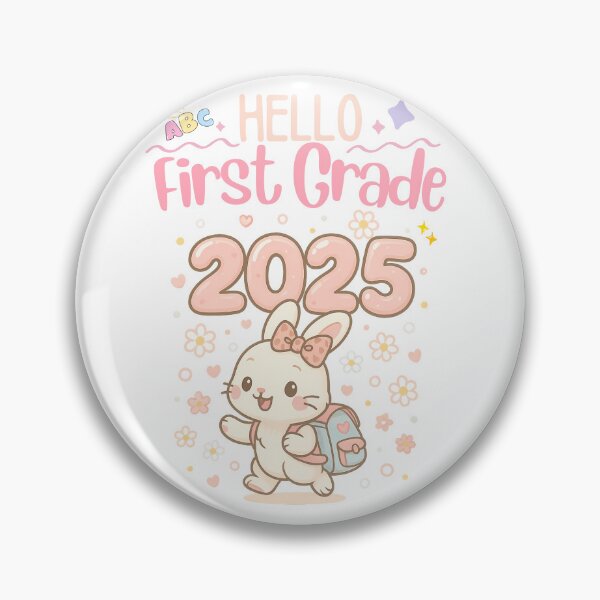 Item preview, Hello First Grade 2025 Funny Rabbit Bunny Lover Kids, Teacher designed and sold by thebest-2studio.