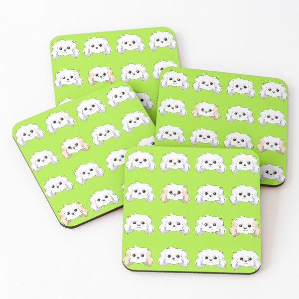 Item preview, Maltese Pattern Lime Background designed and sold by OliRoseArt.