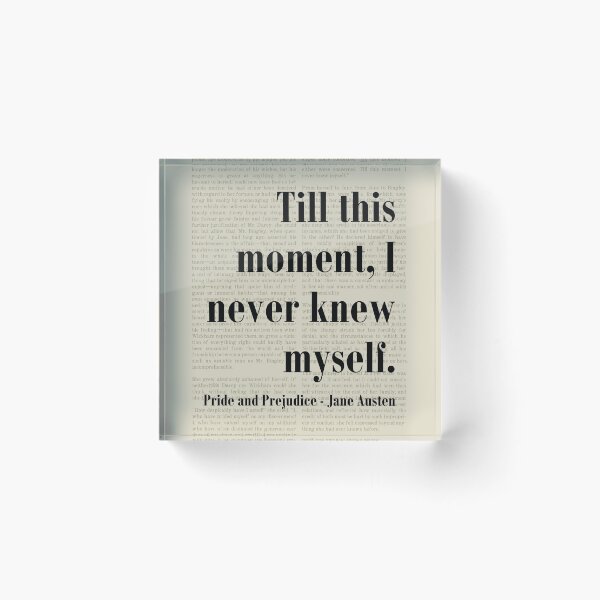 Item preview, Knew Myself Pride and Prejudice Jane Austen Quote designed and sold by kakarikihill.